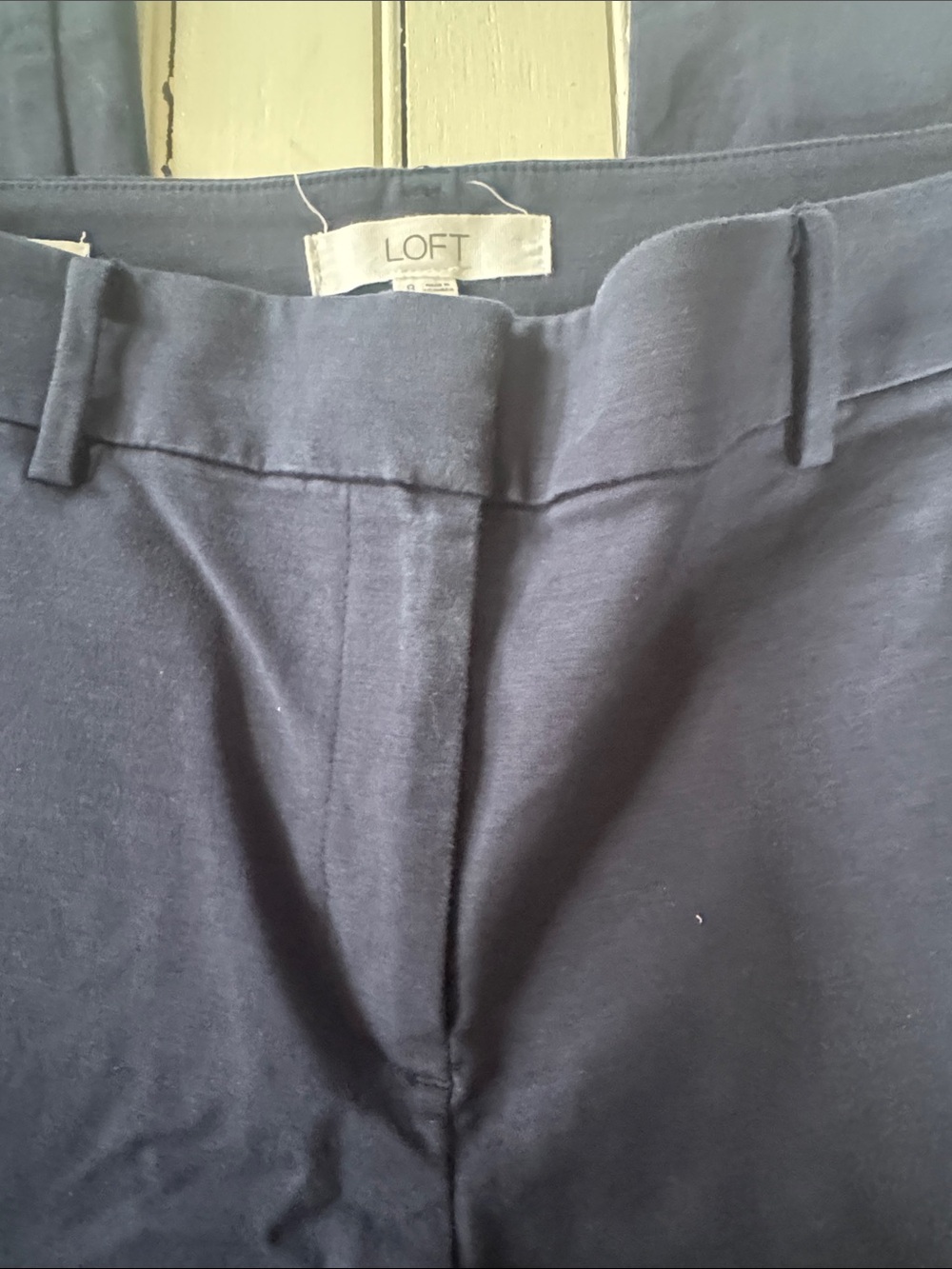 Loft The Riviera Slim Pants Navy Blue Size 8 - Picture 6 of 8